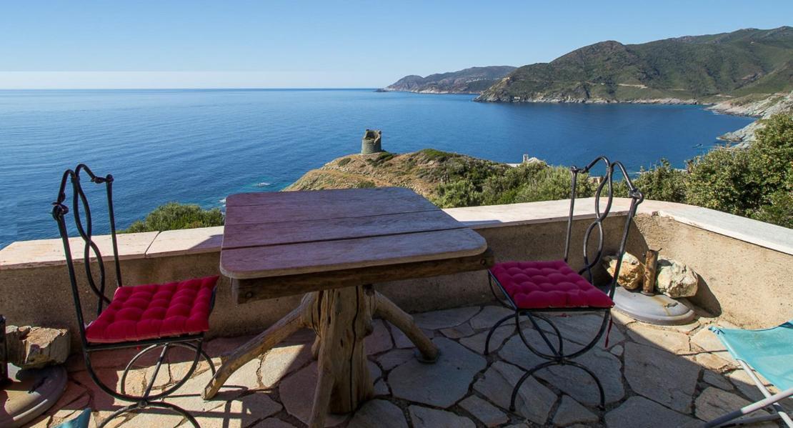 Coin De Paradis Vue Dominante Sur Mer, Montagne Et Tour Genoise Avec Jacuzzi Pino Exterior foto