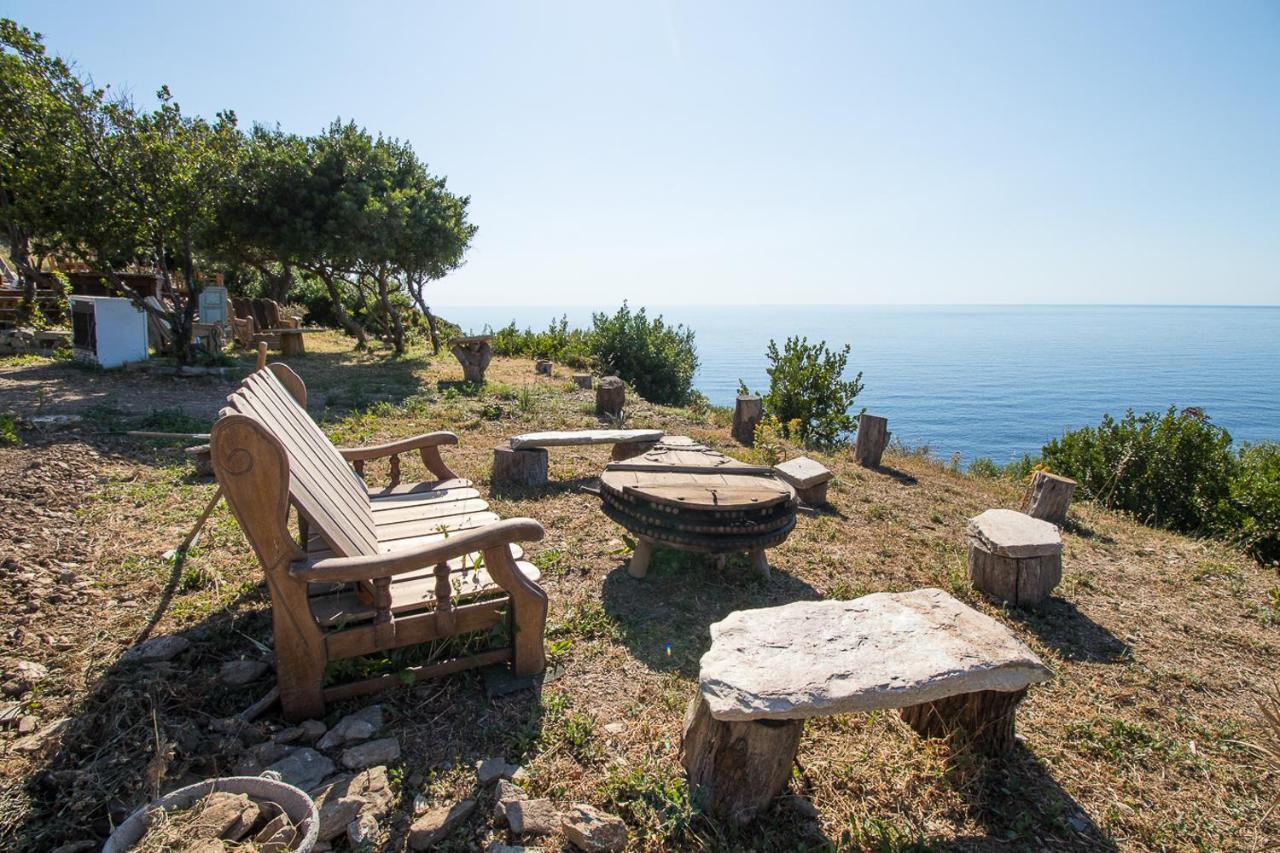 Coin De Paradis Vue Dominante Sur Mer, Montagne Et Tour Genoise Avec Jacuzzi Pino Exterior foto